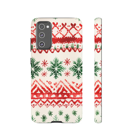 Watercolor Study of Christmas Patterns - Impact Resistant Phone Case Samsung Galaxy S20 FE Matte